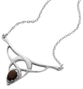 Picture of Laced Silver Pendant, with Smoky Quartz