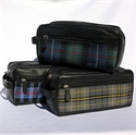 Picture of Leather & Tartan Wash Bag in Corporate Tartans